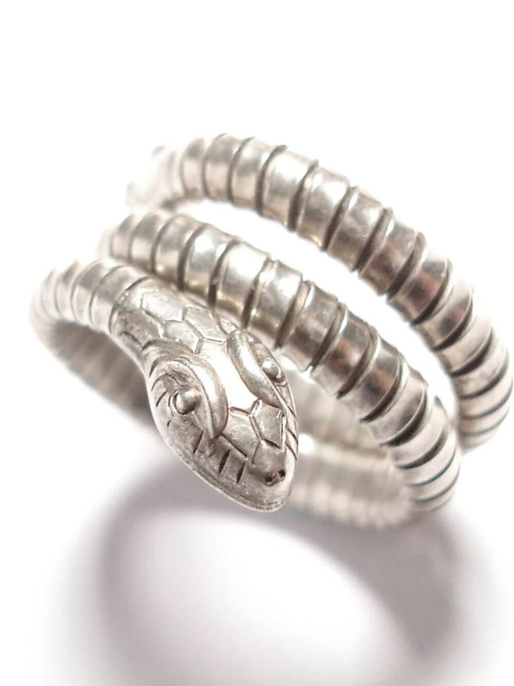 Art Deco Silver Double Snake Ring